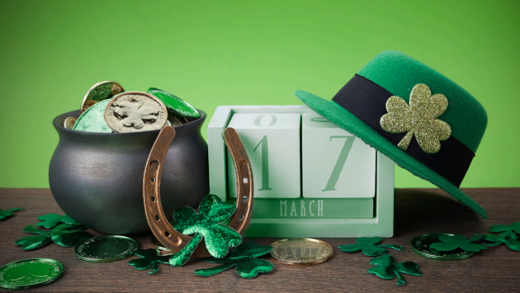 St. Patrick's Day Haaraccessoires Für Mädchen – 2 Paar Grüne Haarspangen Mit Kleeblatt