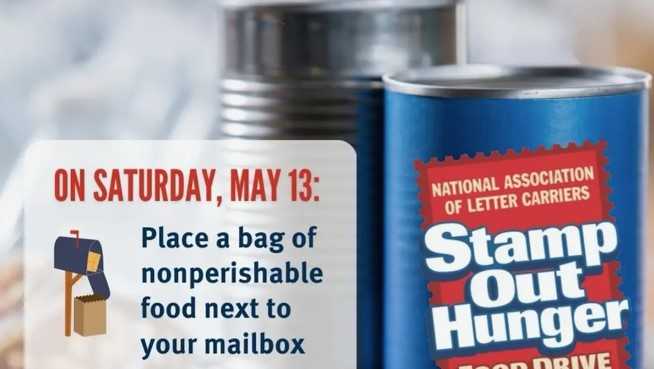 Stamp Out Hunger food drive is May 13