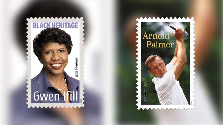 Gwen Ifill and Arnold Palmer will both be honored with commemorative stamps next year.