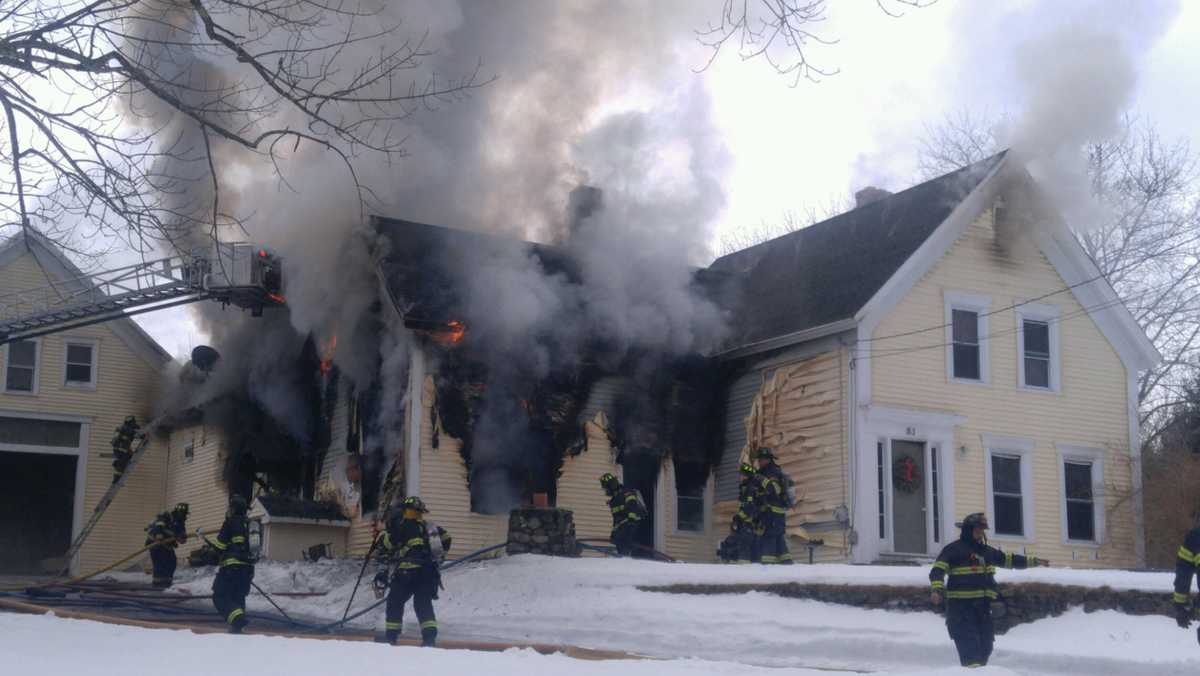 Crews battle fire at farm house in Standish