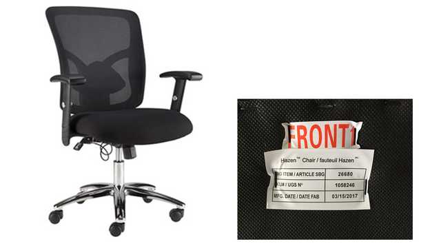 Recalls  Basics Desk Chairs Due to Fall and Injury