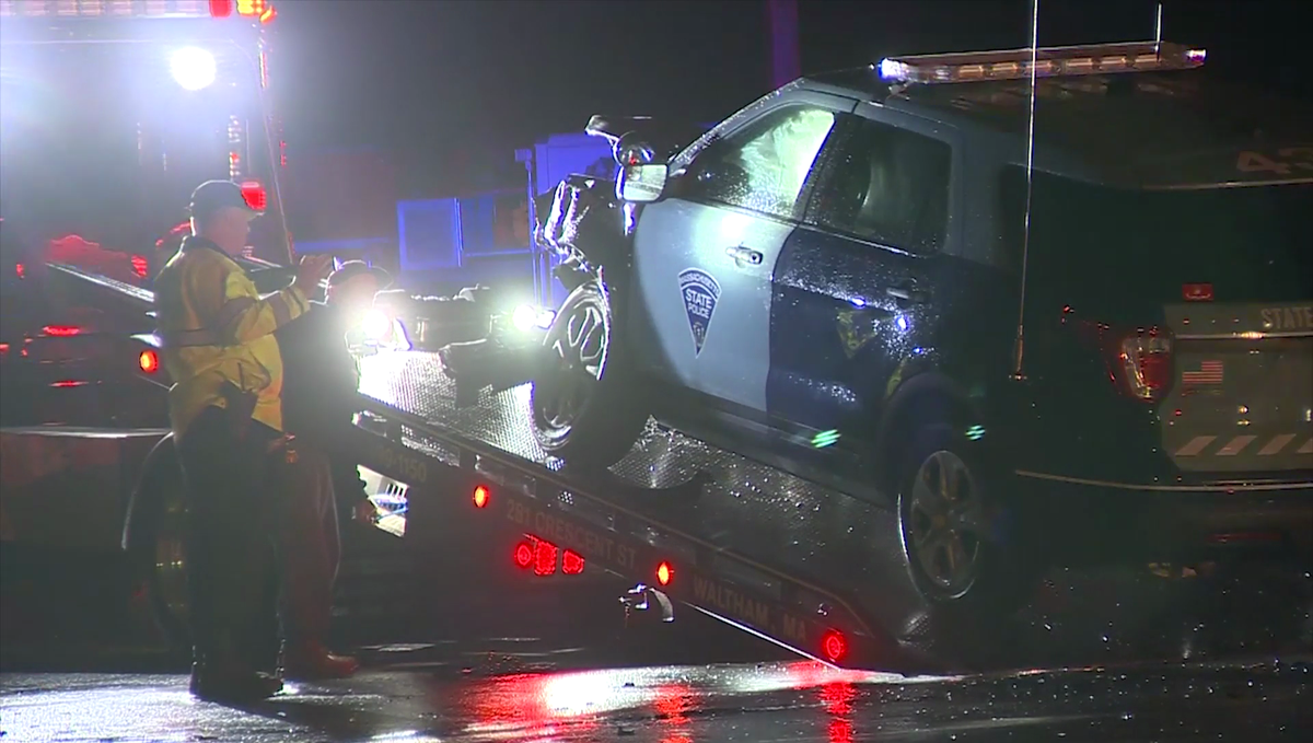 State trooper injured after crashing cruiser into another vehicle on ...
