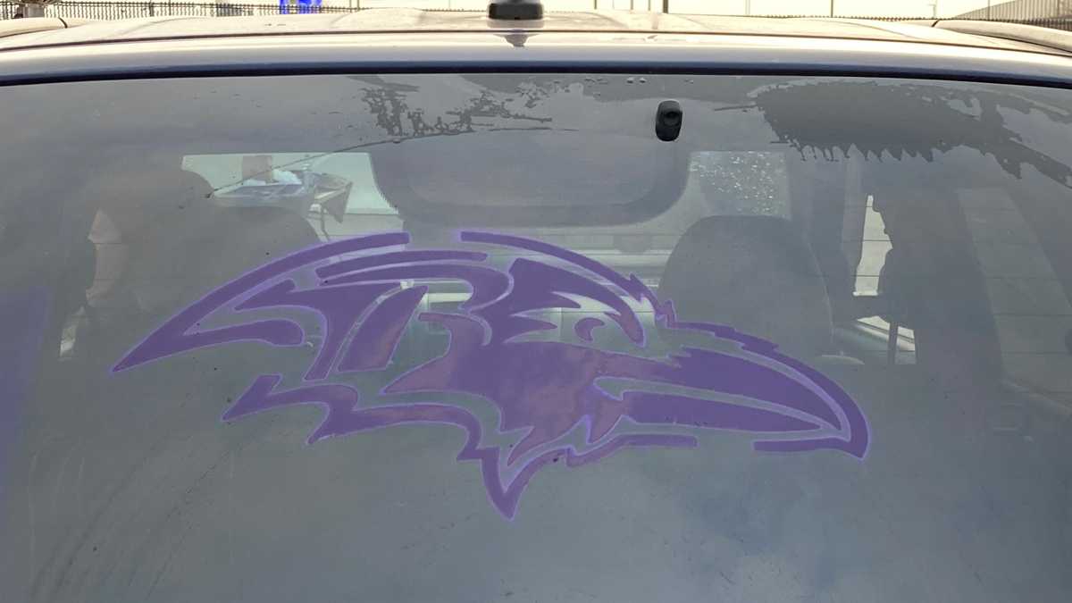 Ravens' Iconic Shield Logo Painted at Midfield