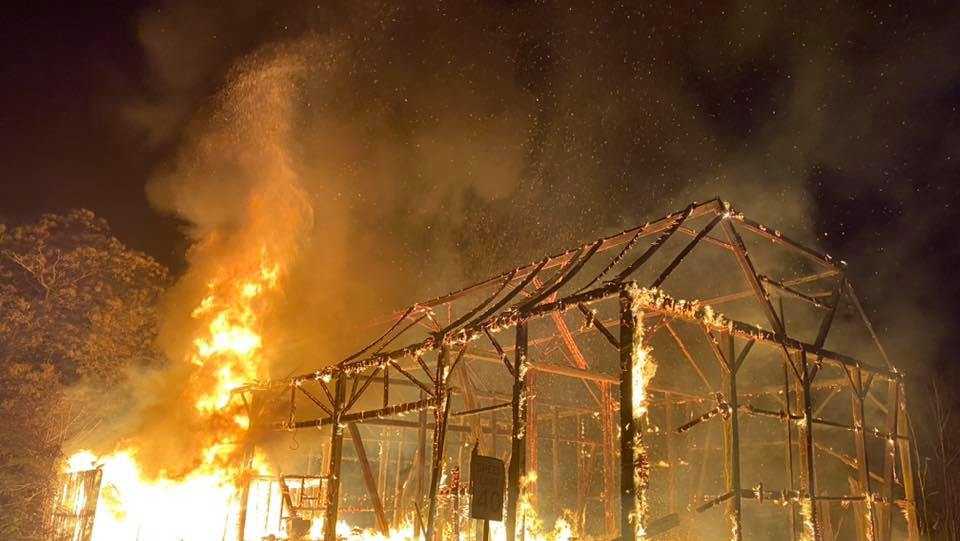 FIRE DESTROYS BARN in York County