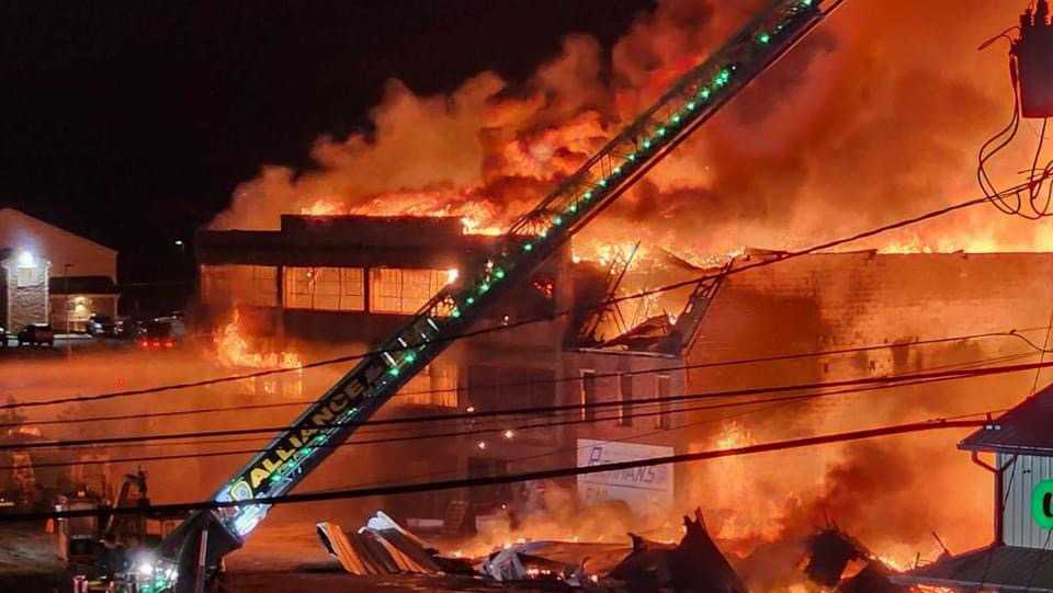 Photos: Huge vacant factory fire in York County, Pa.