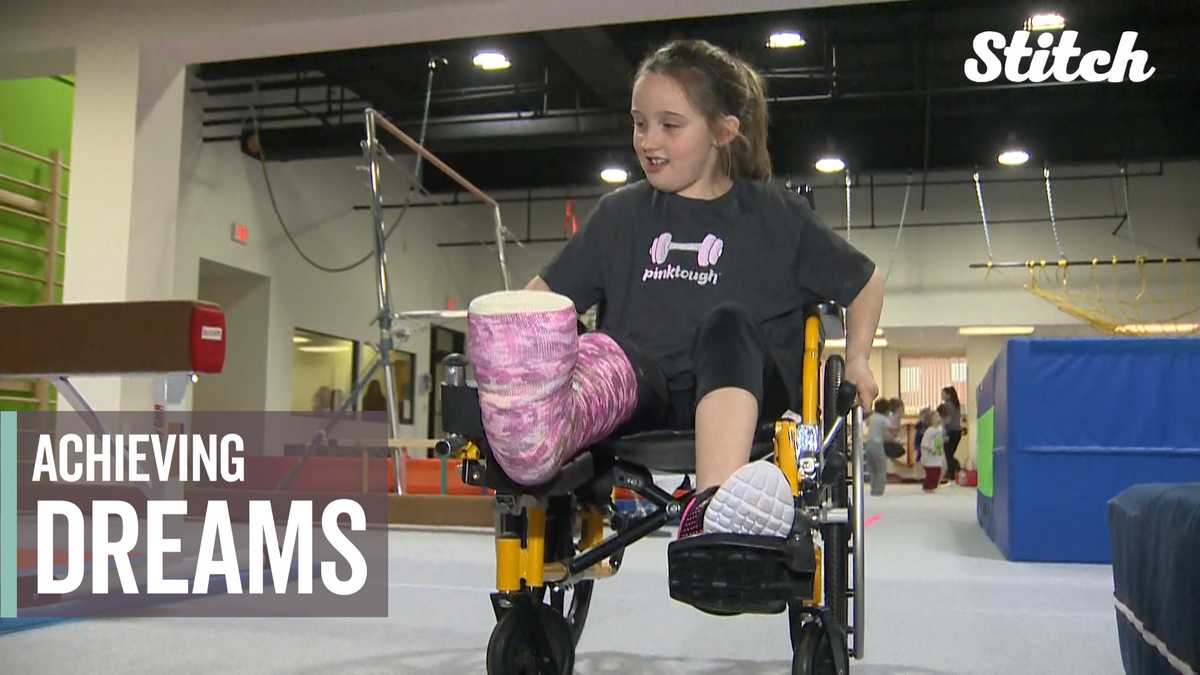 Girl with brittle bone disorder achieves dream on gymnastics floor