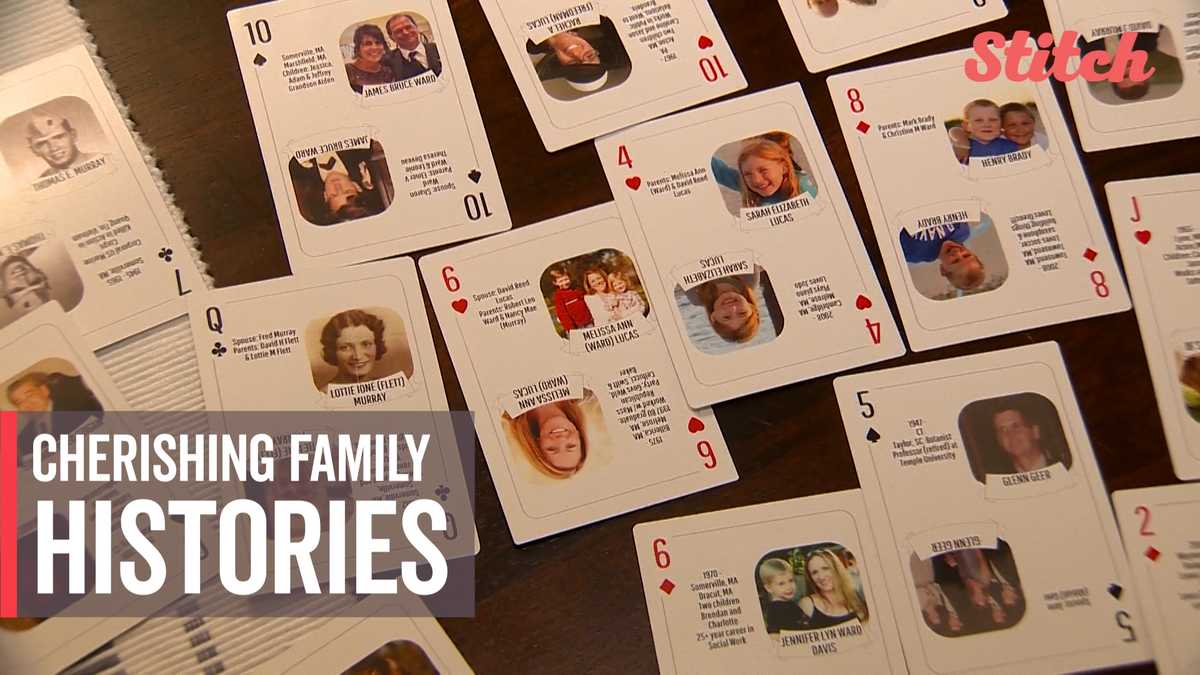 Custom playing cards are helping people share their family trees
