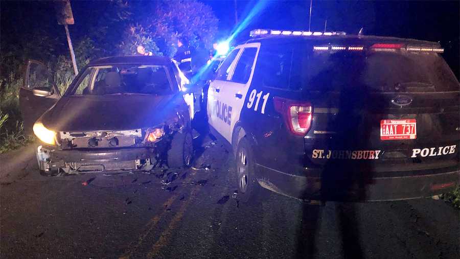 Chase on Interstate 91 ends in twocar crash with police vehicle