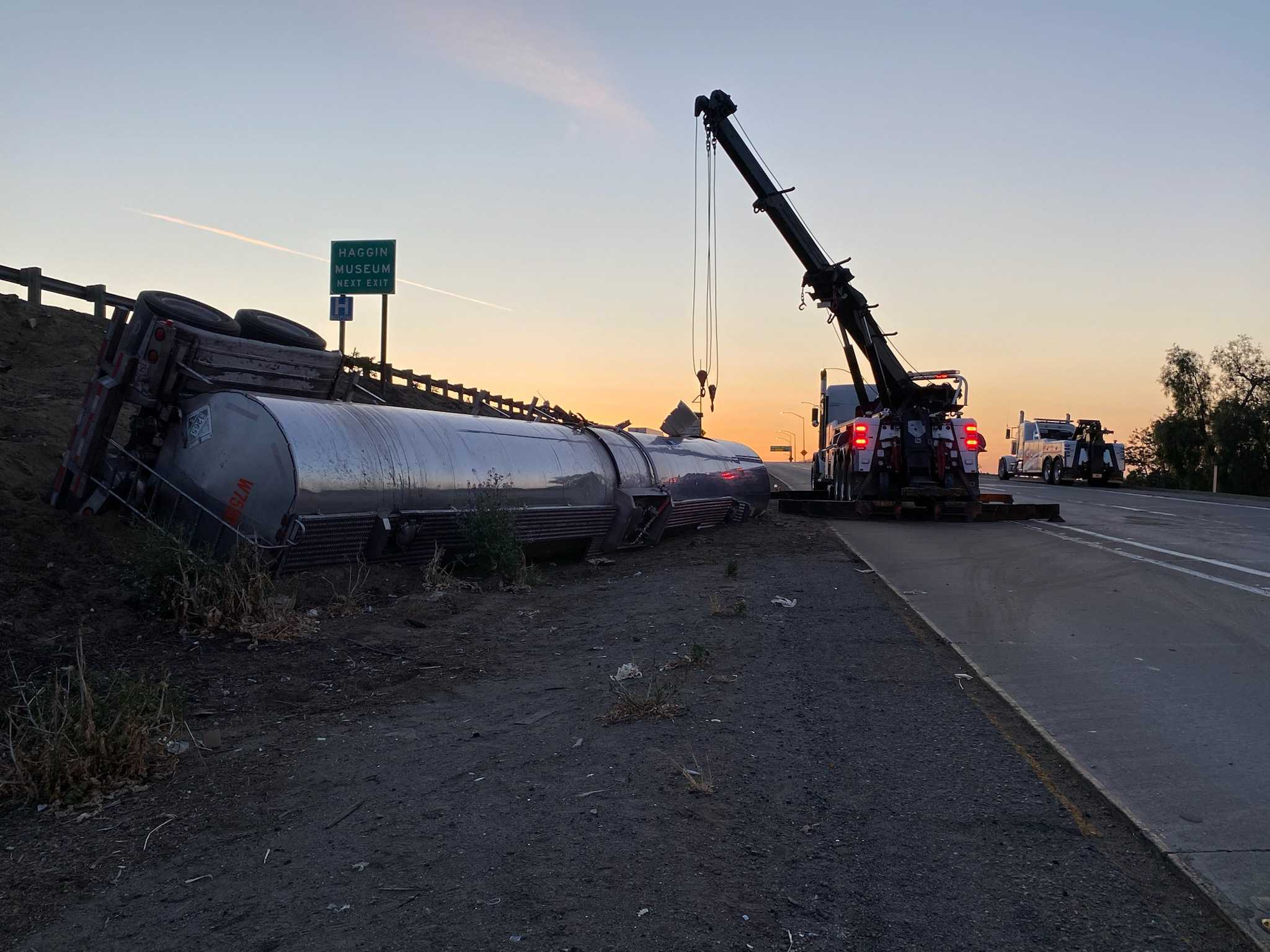 Big Rig Filled With Acid Overturns, Closes Interstate 5 In Stockton For ...