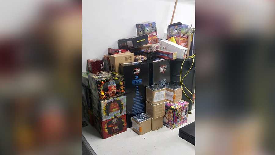 Officers seized 210 pounds of fireworks on Saturday, July 1, 2017, in the 1800 block of Germain Lane, the Stockton Police Department said.
