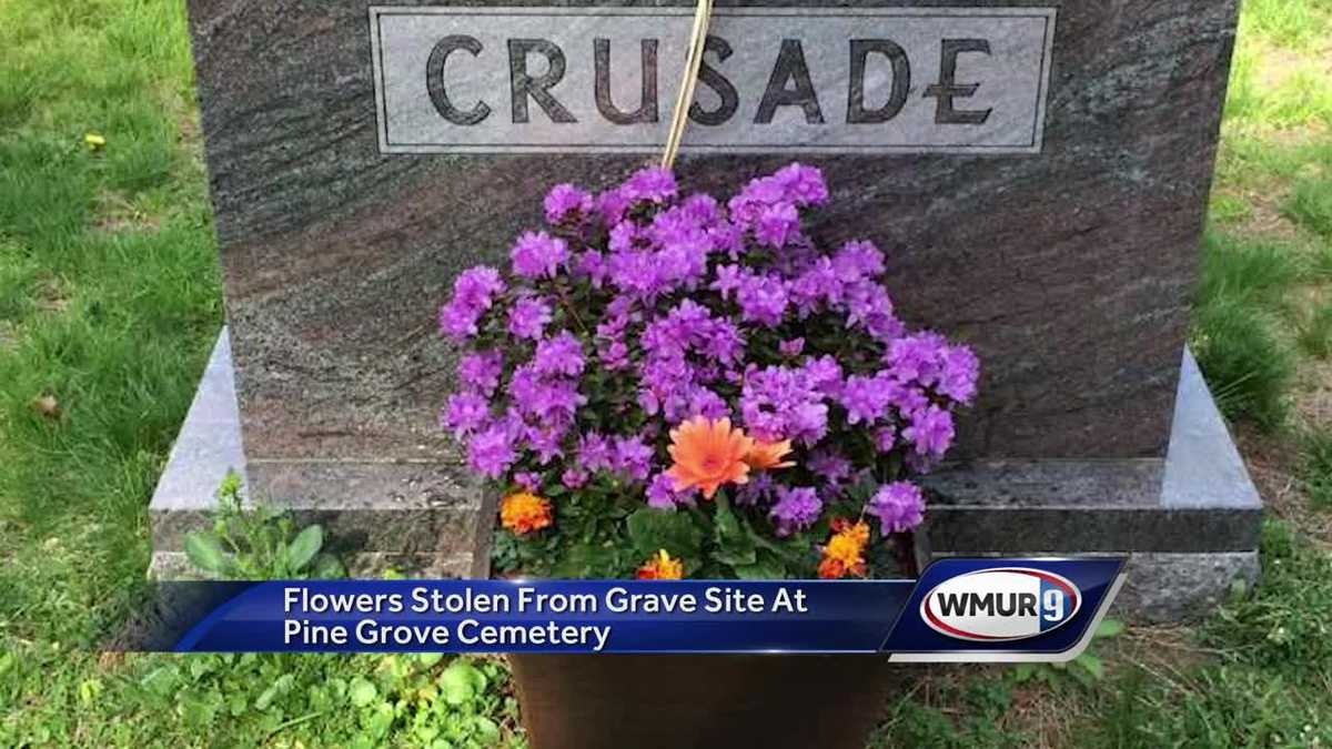 Flowers stolen from gravesite at Manchester cemetery
