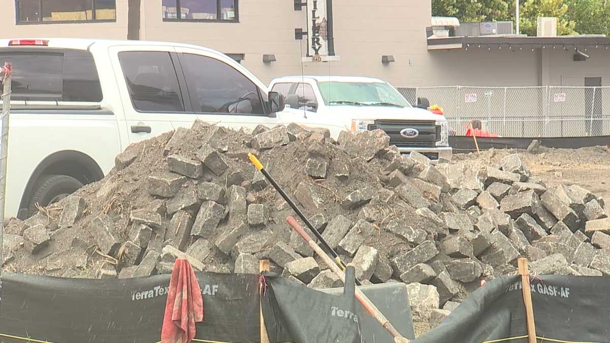 A centuries old ballast stone first taken then returned to historic