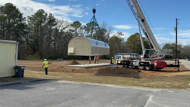 Calera's new storm shelter arrives on site - Vimarsana News