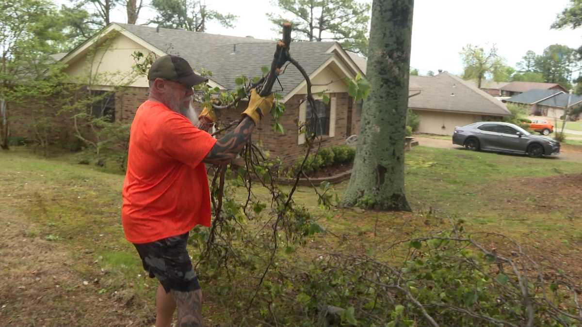 Van Buren residents clean up after storms damage trees