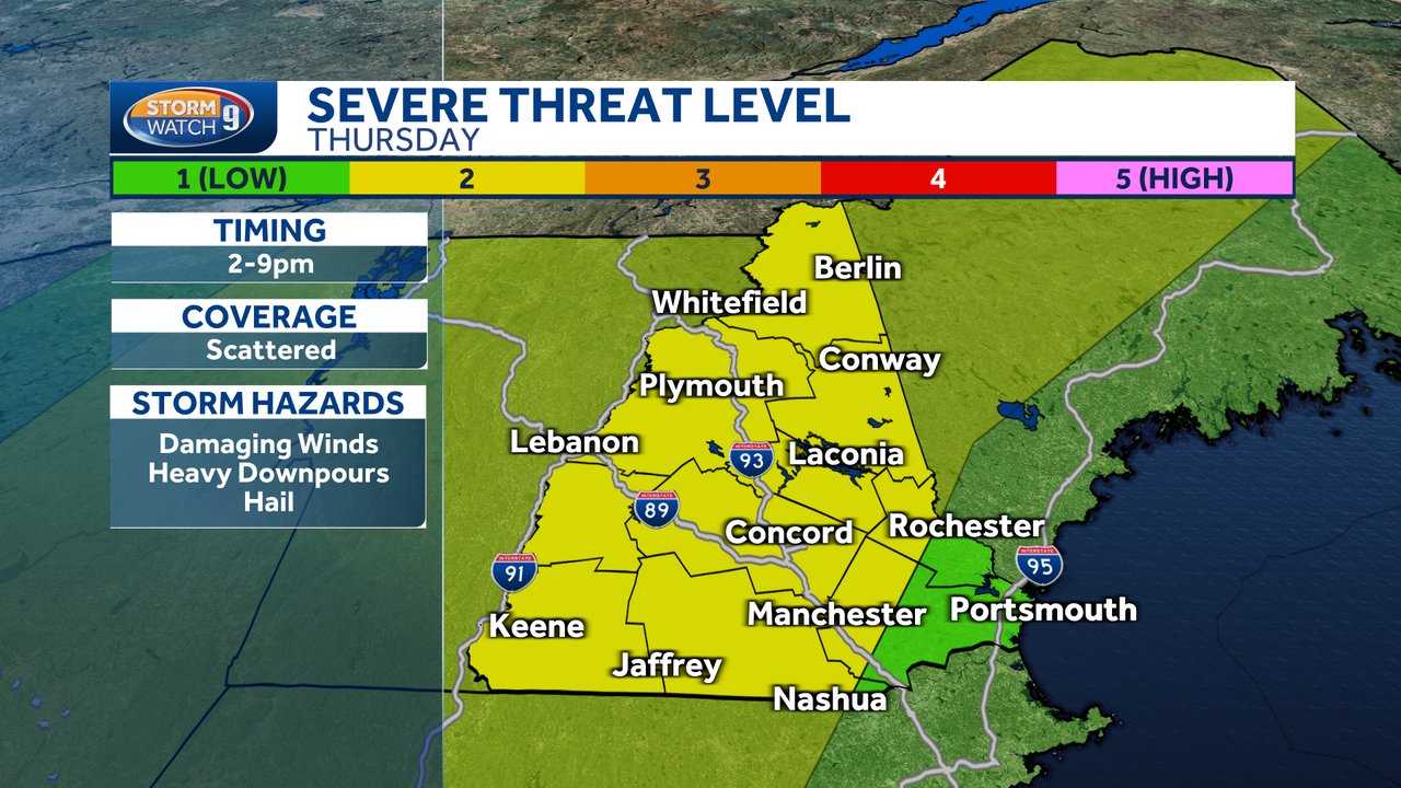 New Hampshire weather: Severe weather possible Thursday - Vimarsana News