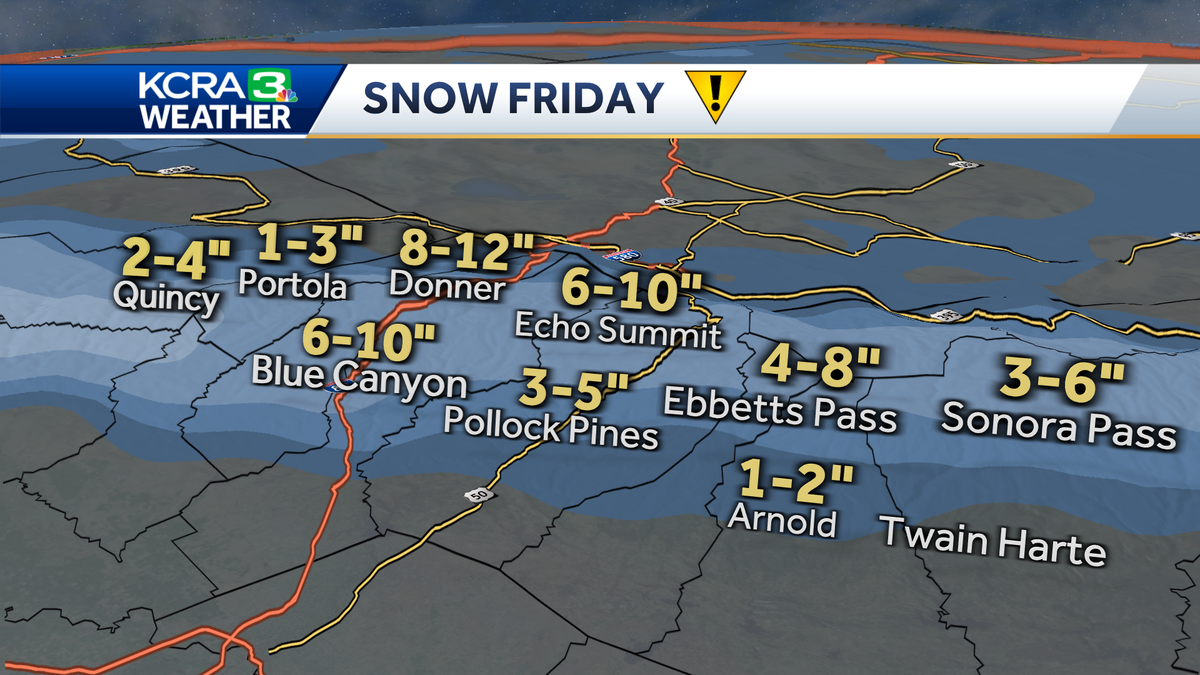 Snow 67 NorCal extended forecast: Be ready for even more snow, rain on Friday