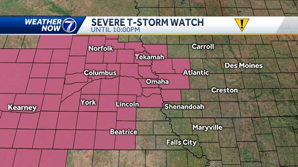 Severe thunderstorm watch issued Sunday for parts of eastern Nebraska ...