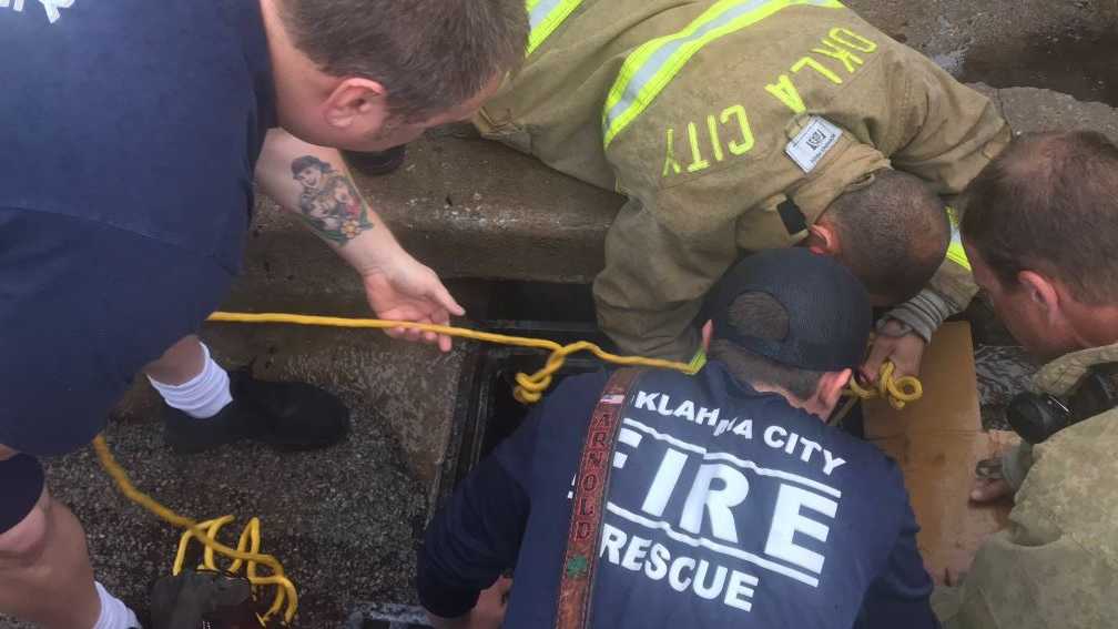 Man rescued from storm drain in northwest Oklahoma City