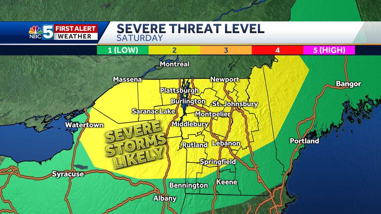 Severe Storms Likely In Vermont, Northern New York Over Holiday Weekend