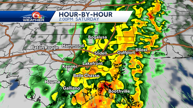 New Orleans Saturday storms Saturday rain