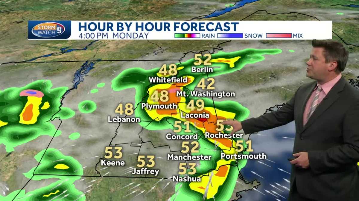 Scattered showers, possible thunderstorms on tap Monday afternoon, evening