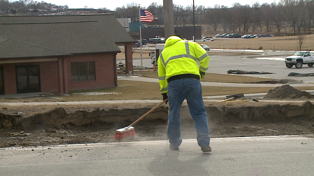 Omaha city crews start spring cleaning, clearing roads of gravel and debris