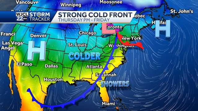 Savannah: Strong cold front to deliver rain, colder temperatures - Vimarsana News