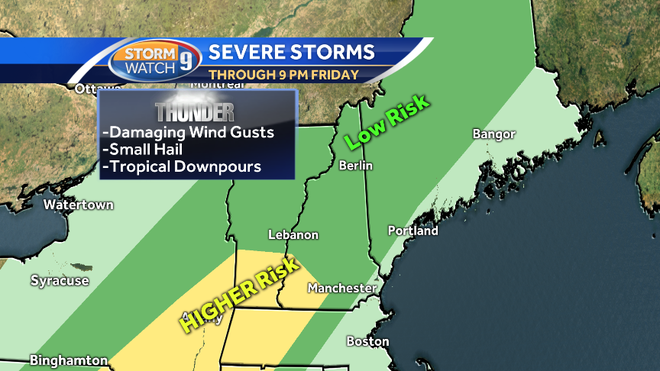 Severe thunderstorm watch in effect for all of NH through 10 p.m.