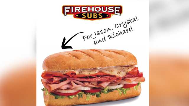 Firehouse Subs is giving away free subs Friday again, this time, to anyone named Jason, Crystal or Richard.