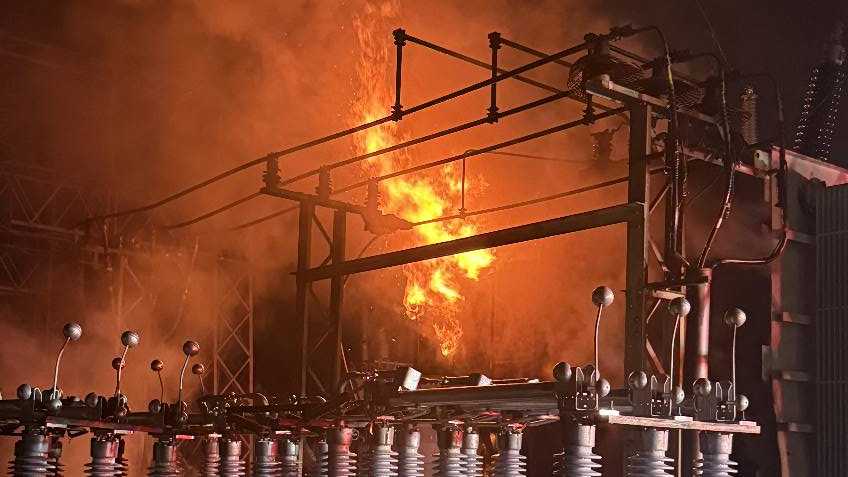 NEW PHOTOS | Substation fires knock out power for thousands as temperatures spike