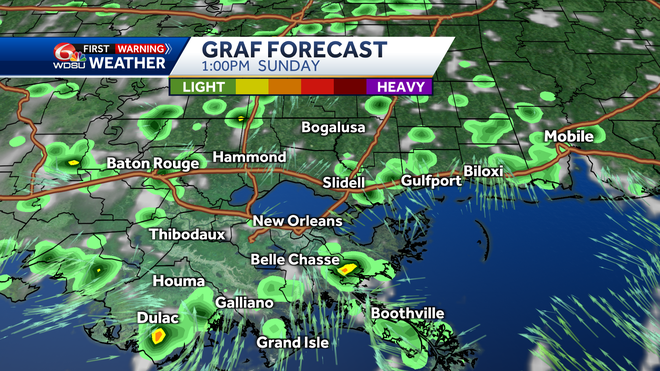 New Orleans weather forecast 4th of July weekend rain chances