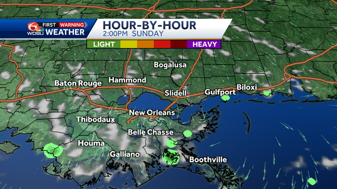 New Orleans weather forecast how hot will it be when will it rain