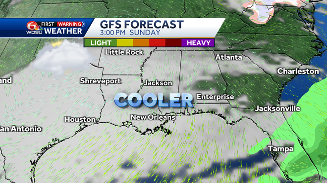 Sunday forecast features