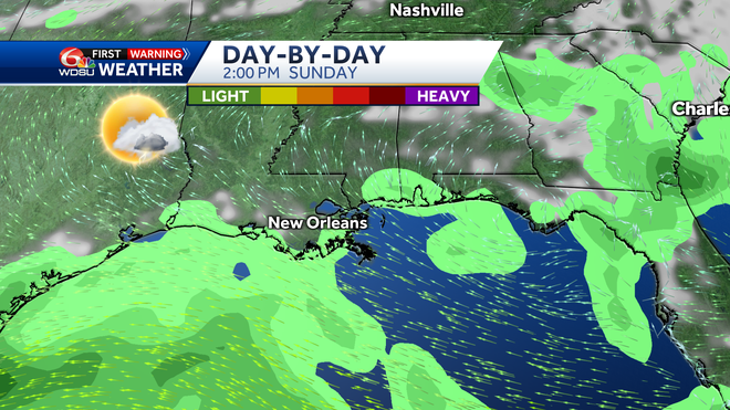 New Orleans weather forecast tropical outlook rain chances