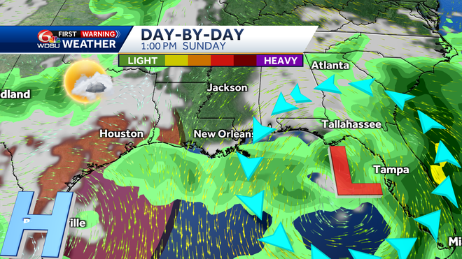 New Orleans weather forecast how hot will it be when will it rain