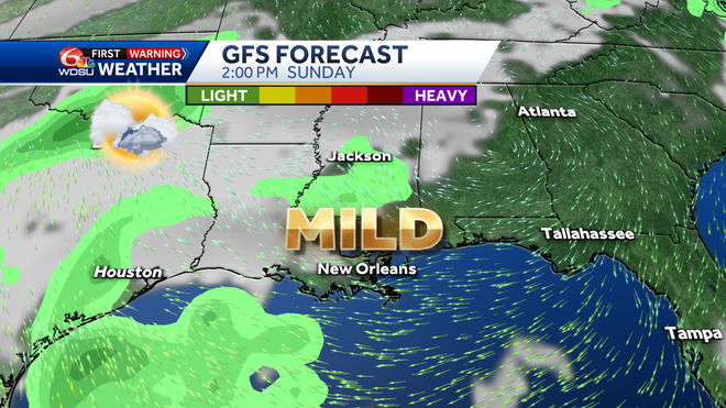 New Orleans weather forecast how much will it rain when it starts
