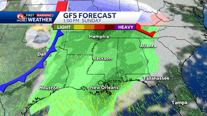 New Orleans weather forecast will it rain tomorrow high temp
