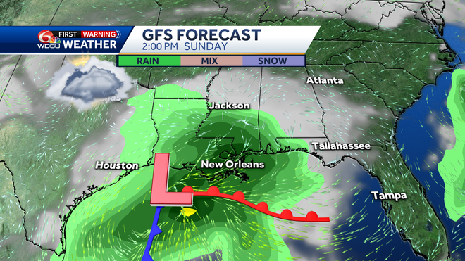 New Orleans weather forecast how cold Friday when will it rain