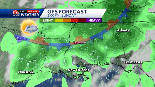 New Orleans weather forecast rain chances high temp flood chance