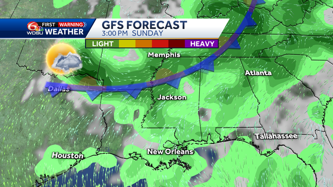 New Orleans weather forecast high temps rain chances hurricane