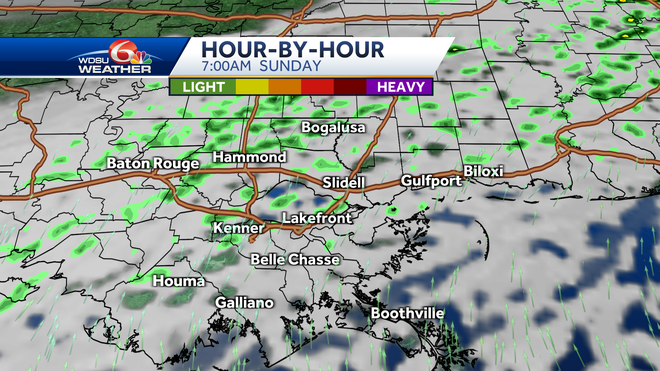 New Orleans Sunday forecast storms severe weather