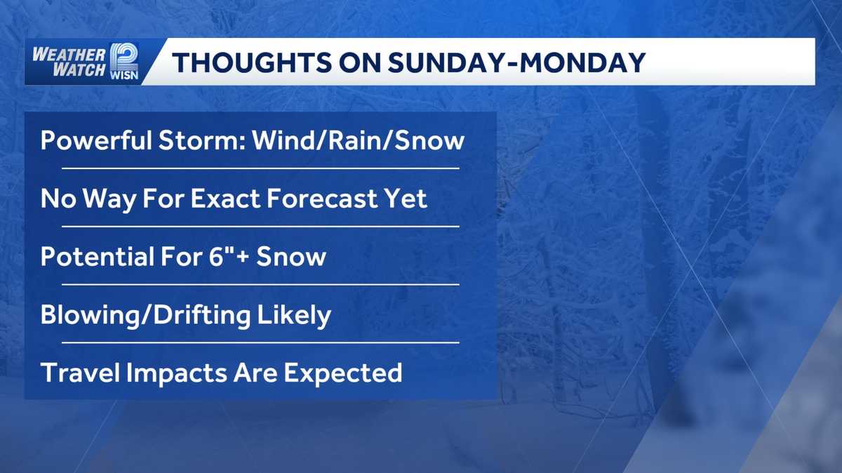Weekend storm brings potential of 6” or more of snow to SE Wisconsin