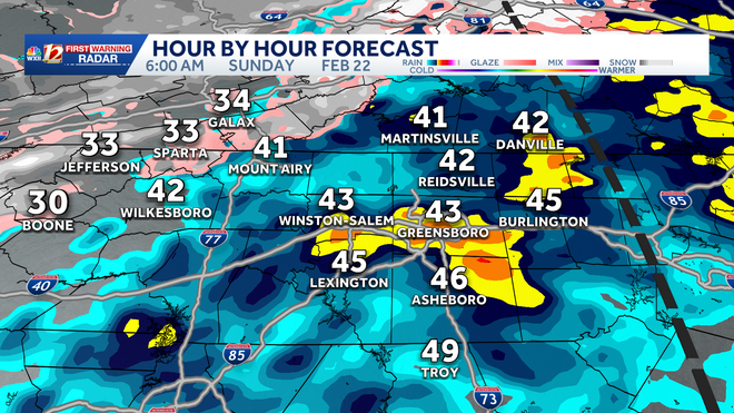 Rain, cold wind gusts Sunday in North Carolina, mountain snow