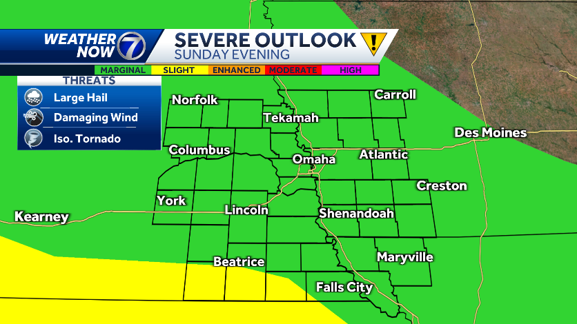 Strong To Severe Storms Possible For Omaha Area Sunday