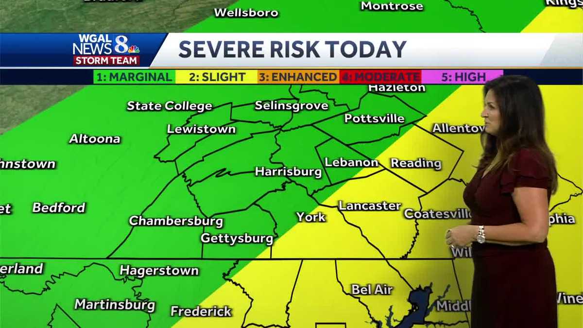 Strong to severe storms possible Saturday in south-central PA