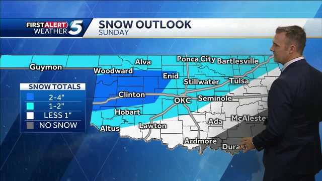 TIMELINE: Oklahoma's chances of seeing snow on Sunday increasing - Vimarsana News