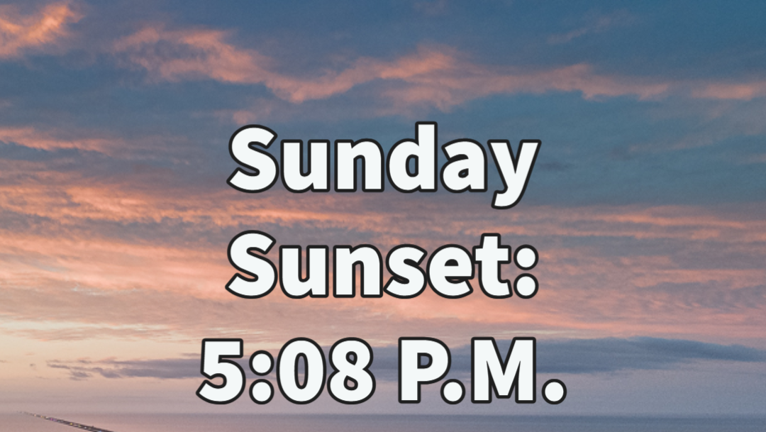 Earlier sunsets are almost here with the end of Daylight Saving Time