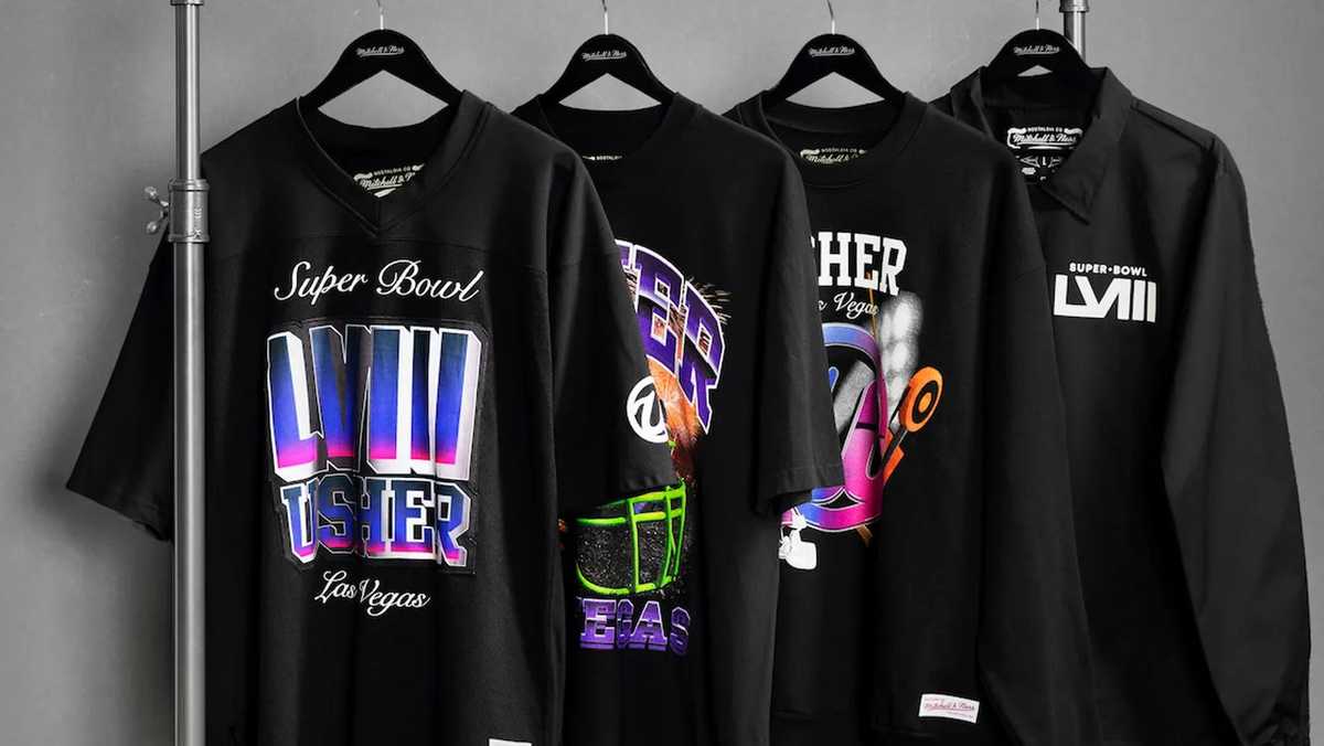 Usher Super Bowl 58 collection apparel drops on Fanatics, NFL Shop