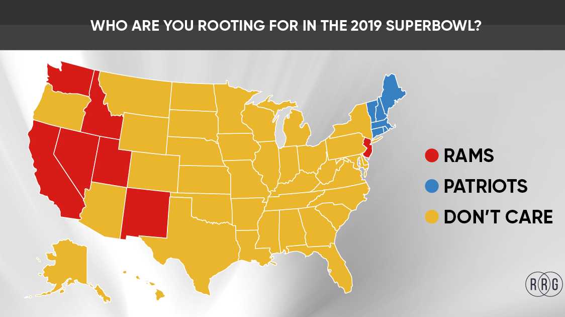 Which Super Bowl team is each state rooting for?