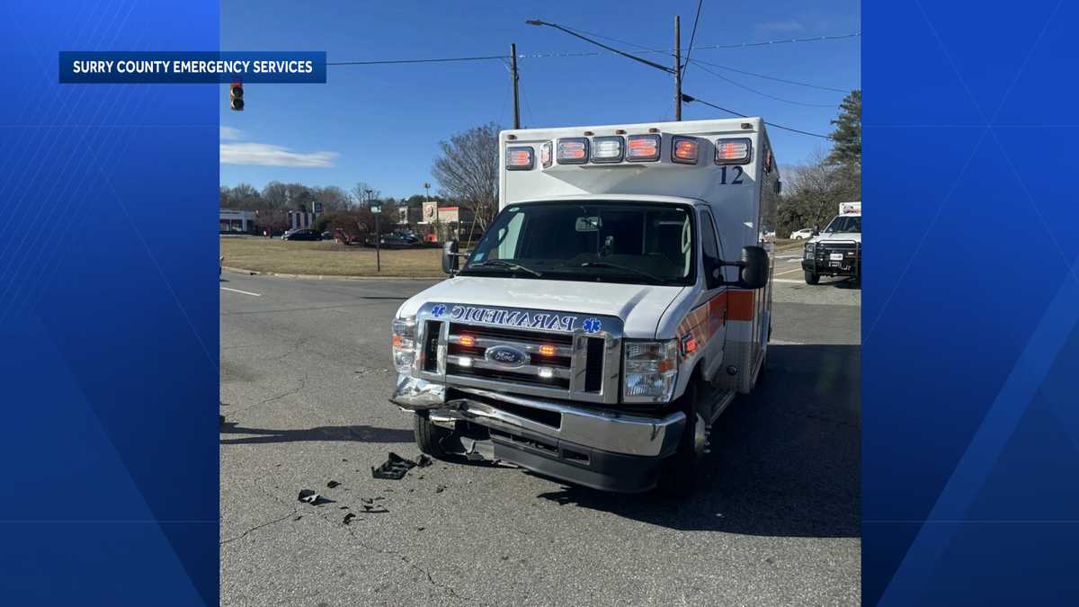 Surry County ambulance involved in crash, one person injured
